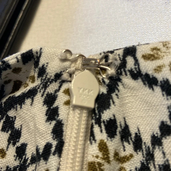 Ann Taylor Loft Linen/Rayon blend Mini Skirt Blue & White Women's Size 10 - Picture 5 of 6